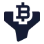 Bitcoinfilter icon with solid sharp style