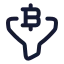 Bitcoinfilter icon with stroke rounded style