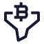 Bitcoinfilter icon with stroke sharp style