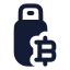 Bitcoinflashdisk icon with solid rounded style