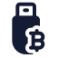 Bitcoinflashdisk icon with solid standard style