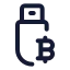 Bitcoinflashdisk icon with stroke standard style