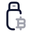 Bitcoinflashdisk icon with twotone rounded style