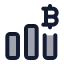Bitcoingraph icon with duotone standard style