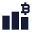 Bitcoingraph icon with solid sharp style