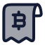 Bitcoininvoice icon with duotone rounded style