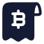 Bitcoininvoice icon with solid rounded style