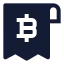 Bitcoininvoice icon with solid sharp style