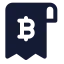 Bitcoininvoice icon with solid standard style
