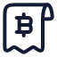 Bitcoininvoice icon with stroke rounded style