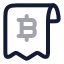Bitcoininvoice icon with twotone rounded style
