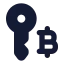 Bitcoinkey icon with solid rounded style
