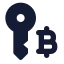 Bitcoinkey icon with solid standard style