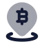 Bitcoinlocation icon with bulk rounded style