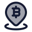 Bitcoinlocation icon with duotone rounded style