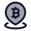 Bitcoinlocation icon with duotone standard style