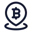 Bitcoinlocation icon with stroke standard style