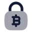 Bitcoinlock icon with bulk rounded style