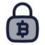 Bitcoinlock icon with duotone rounded style