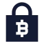 Bitcoinlock icon with solid sharp style
