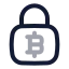 Bitcoinlock icon with twotone rounded style