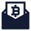 Bitcoinmail icon with solid sharp style