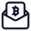 Bitcoinmail icon with stroke standard style