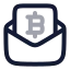 Bitcoinmail icon with twotone rounded style