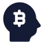 Bitcoinmind icon with solid rounded style