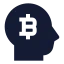 Bitcoinmind icon with solid sharp style