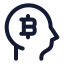 Bitcoinmind icon with stroke rounded style