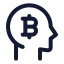 Bitcoinmind icon with stroke standard style