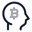 Bitcoinmind icon with twotone rounded style