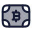 Bitcoinmoney icon with duotone rounded style