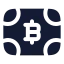 Bitcoinmoney icon with solid rounded style
