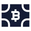 Bitcoinmoney icon with solid sharp style