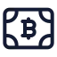 Bitcoinmoney icon with stroke standard style