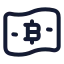 Bitcoinmoney icon with stroke rounded style