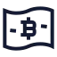 Bitcoinmoney icon with stroke sharp style