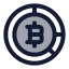 Bitcoinpiechart icon with duotone standard style