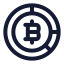 Bitcoinpiechart icon with stroke standard style