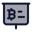 Bitcoinpresentation icon with duotone standard style
