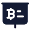 Bitcoinpresentation icon with solid standard style