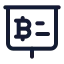 Bitcoinpresentation icon with stroke standard style