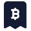 Bitcoinreceipt icon with solid standard style