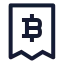 Bitcoinreceipt icon with stroke sharp style