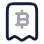 Bitcoinreceipt icon with twotone rounded style