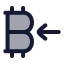 Bitcoinreceive icon with duotone rounded style