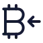 Bitcoinreceive icon with stroke standard style