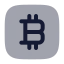 Bitcoinrectangle icon with bulk rounded style